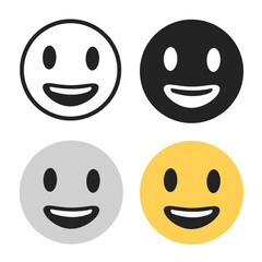 Abstract Smiley Face Silhouette Illustration