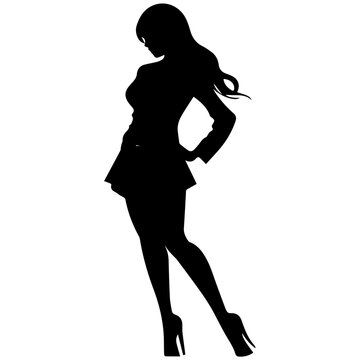 recommend clip art: Women, group of businesswomen silhouettes. Isolated vector people