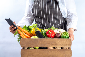 Farm organic market shopping