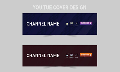 Corporate youtube cover and banner thumbnail design template