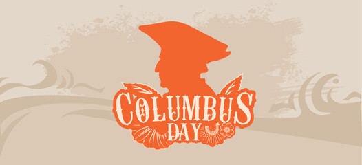 Columbus day, banner, poster, template - vector illustration