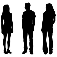 Business people, set of vector silhouettes