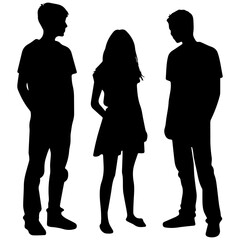 Business people, set of vector silhouettes