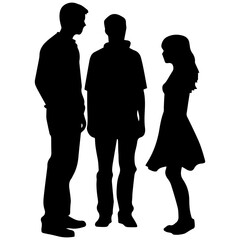 Business people, set of vector silhouettes