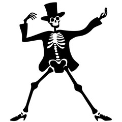 silhouette of a skeleton of the person
