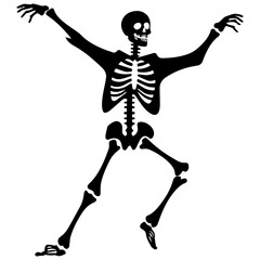 silhouette of a skeleton of the person