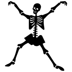 silhouette of a skeleton of the person