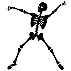 silhouette of a skeleton of the person