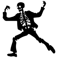 silhouette of a skeleton of the person