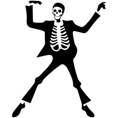 silhouette of a skeleton of the person