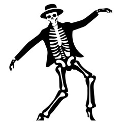 silhouette of a skeleton of the person