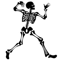 silhouette of a skeleton of the person