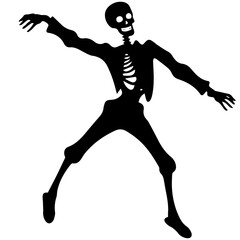 silhouette of a skeleton of the person