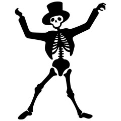 silhouette of a skeleton of the person