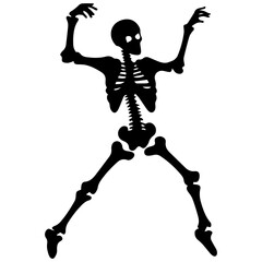 silhouette of a skeleton of the person