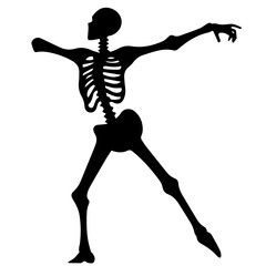silhouette of a skeleton of the person
