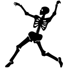 silhouette of a skeleton of the person
