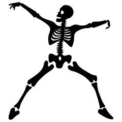 silhouette of a skeleton of the person