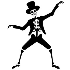 silhouette of a skeleton of the person