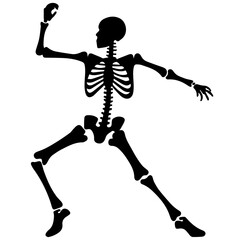silhouette of a skeleton of the person