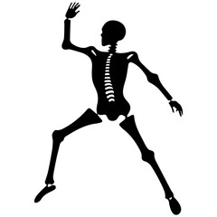 silhouette of a skeleton of the person