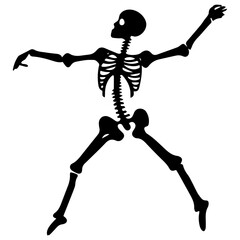 silhouette of a skeleton of the person