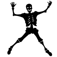 silhouette of a skeleton of the person