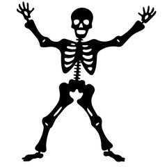 silhouette of a skeleton of the person
