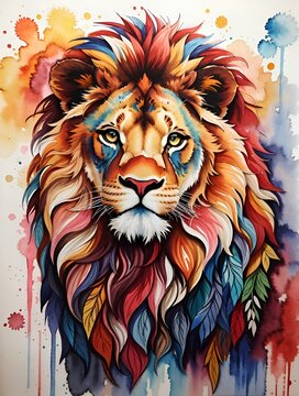 Colorful Lion