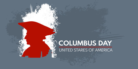 Columbus day, banner, poster, template - vector illustration