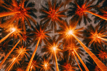 Palm Fronds Harmony: Seamless Nature Pattern