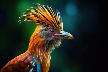 Fototapeta premium Enigmatic Hoatzin: A Jungle's Secret Pose