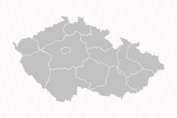 Detailed Map of Czech Republic With States and Cities