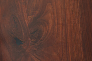 High detailed texture of black walnut finished with organic oil
