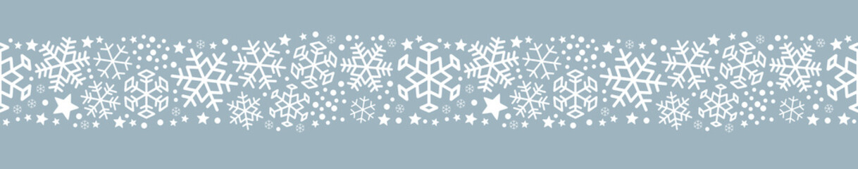 Bordüre aus Schneeflocken