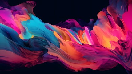 Trendy colorful splash abstract background design, creative paint liquid acrylic wallpaper color, neon concept art