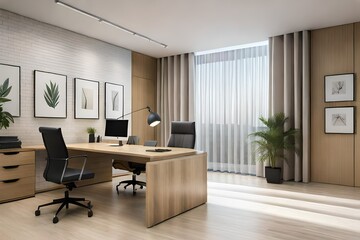 Fototapeta na wymiar modern office interior Generated Ai