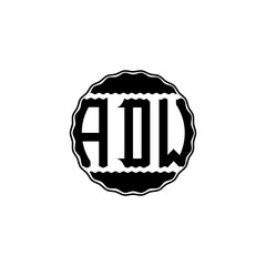 Letter Logo Design 'ADW'