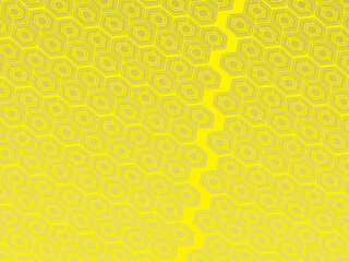 Yellow metal texture steel background. Perforated metal sheet.
