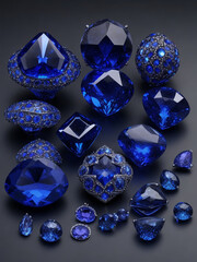 diamond on blue, generative ai
