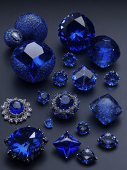 diamond on blue, generative ai
