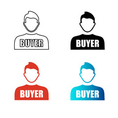 Abstract Buyer Silhouette Illustration