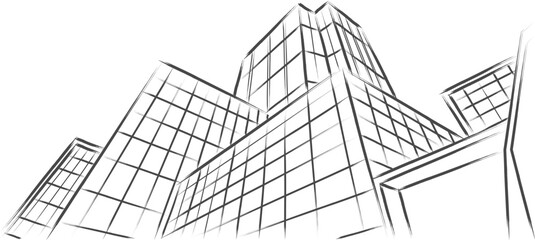 sketch of building