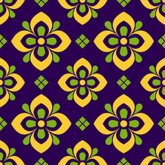 Geometric ethnic pattern seamless flower color. seamless pattern. Design for fabric,curtain,background,carpet,wallpaper,clothing,wrapping,Batik,mandalas,fabric,Vector illustration. pattern style.