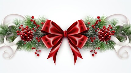 Fototapeta na wymiar christmas background with ribbon and bow