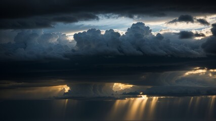 dim energized sky with pitiful stormy clouds a number of time as of late rain or snow as one of a kind establishment, exceptional climate. Creative resource, AI Generated