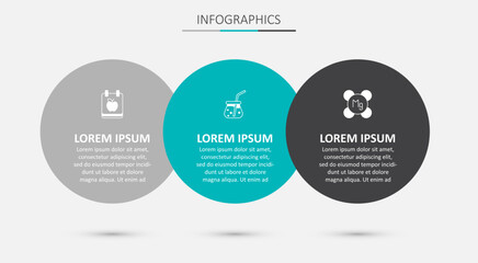 Set Fresh smoothie, Diet plan and Magnesium. Business infographic template. Vector