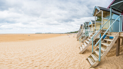Wells next the Sea beach huts panorama