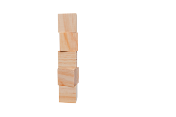 Place wooden blocks as a step towards the goal. Business ideas for successful growth process isolated on white background.PNG