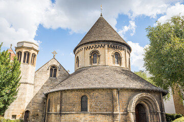 Fototapeta na wymiar Round Church closeup in Cambridge